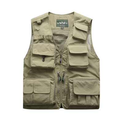 Multi Pocket Utility Vest Men Fishing Hunting Hiking Tactical