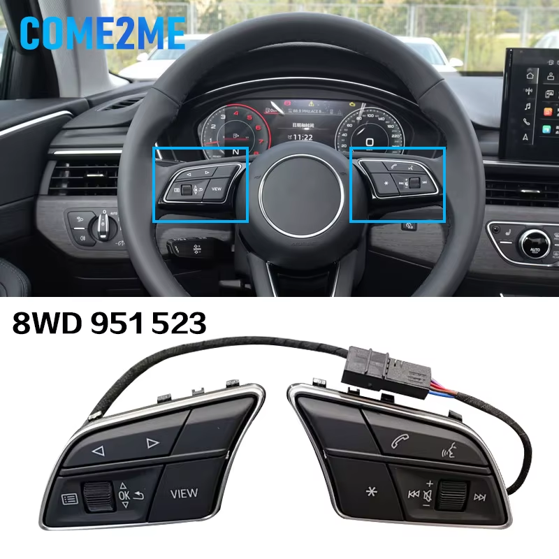 car Steering Wheel Button D-Type For Audi A4 A3 A5 B9