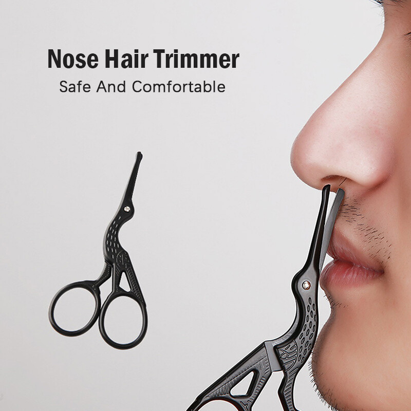 Nose Hair Trimmer Manual Small Scissors Stainless Steel Safety Nose Hair TrimmA7
