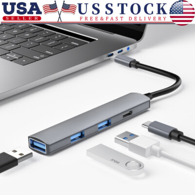 USB C Hub 4 Ports Type C to USB 3.0 Hub Adapter For MacBook Pro Mac Samsung