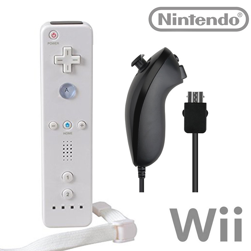 Wii Remote Controller Motion Plus and Nunchuck for Wii/Wii U Console