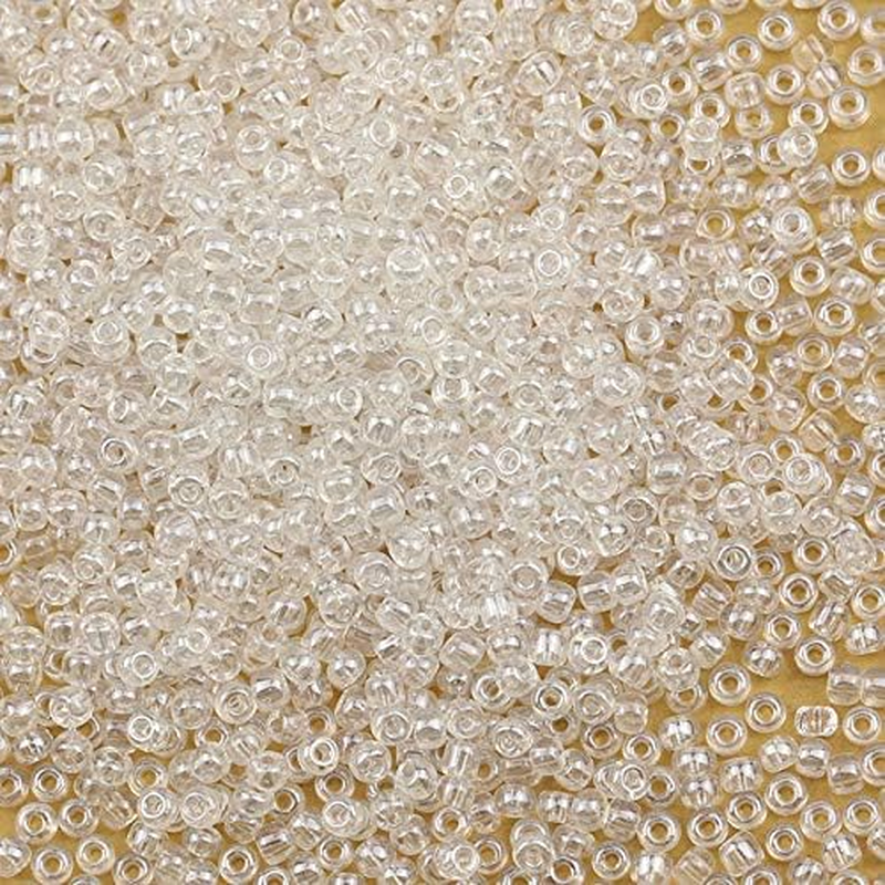 Crystal Pearl 3Mm Seed Beads about 3600Pcs/100Grams in Bag, 8/0 Glass Craft Bead