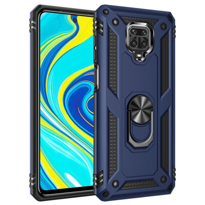 For Xiaomi Redmi Note 9S 9T 9 Pro 9A 9C 8A Armor Case Magnetic Ring Holder Cover