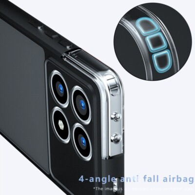 For Xiaomi Poco X6 Pro, Luxury Anti-slip Black Matte Bumper Soft TPU Cover Case