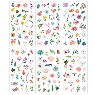 6Pcs Flower Leaves Resin Sticker Epoxy Resin Mold Frame Fillers Material Jewelry