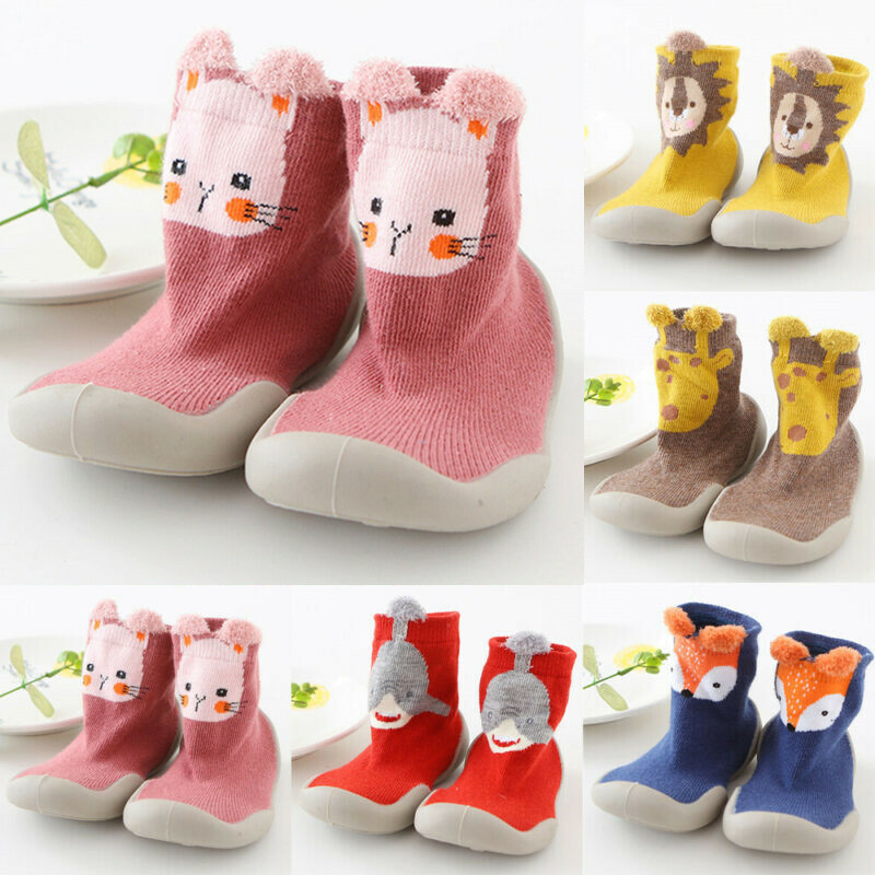 Hausschuhe Socken Kinder Babysocken Gummisohle Babyschuhe Antirutsch Hausschuhe
