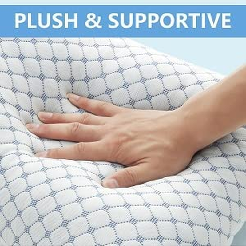 Side Sleeper Pillow for Neck and Shoulder Pain, King Size Set of 2 Bed Pillows f