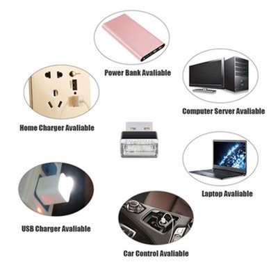 2x Red USB-Powered Night Light Car/Laptop/Charger Port Mini Small Bright LED