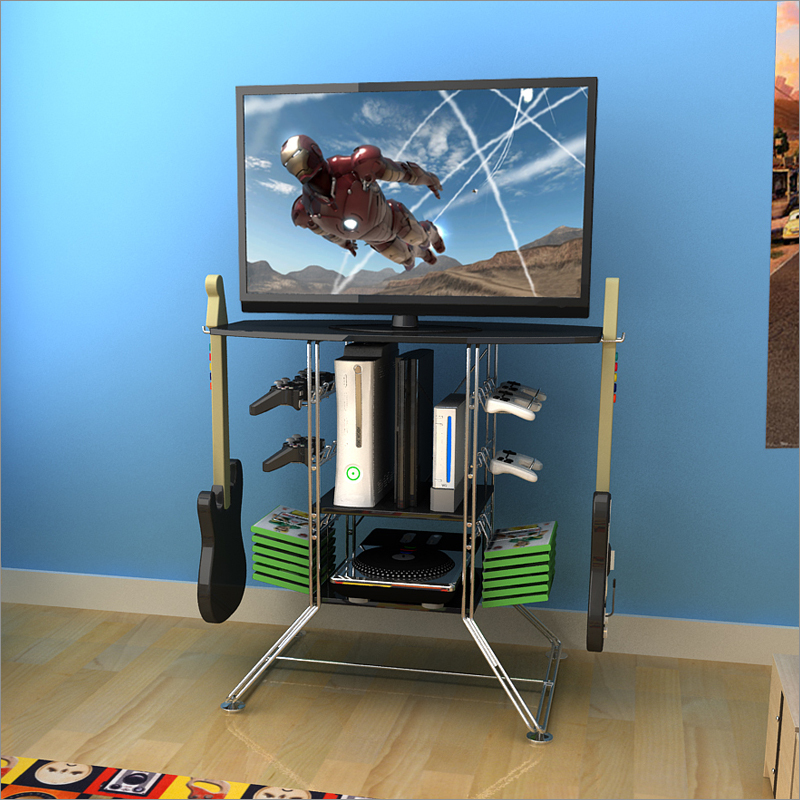 Games console stand tv unit storage. Xbox 360 Xbox One Playstation 3