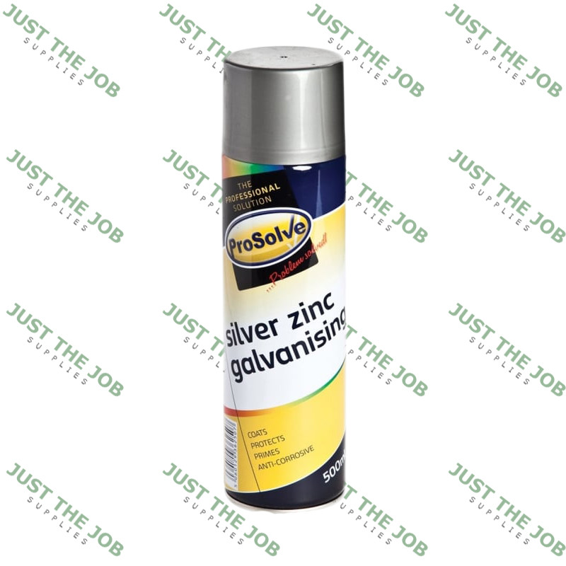 Bright Silver Cold Zinc Galvanising Spray Paint 500ml Metal Paint