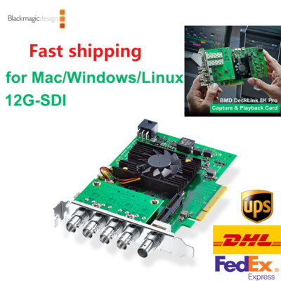 Blackmagic BMD DeckLink 8K Pro Video Capture and Playback Card Quad Link 12G-SDI