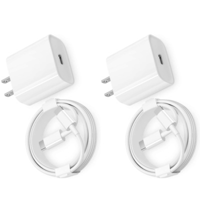 Fast Charging 20W PD Power Adapter USB-C Cable Charger For iPhone 13 12 11 XR SE