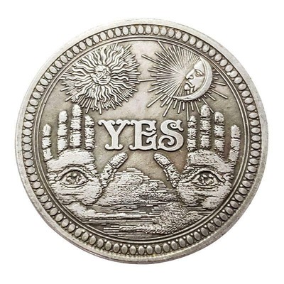 Yes or No Skull Commemorative Coin Challenge Collectible Coins Art Craft