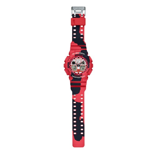 Casio G-Shock White Dial Unisex Watch GA-100JK-4AJR Red