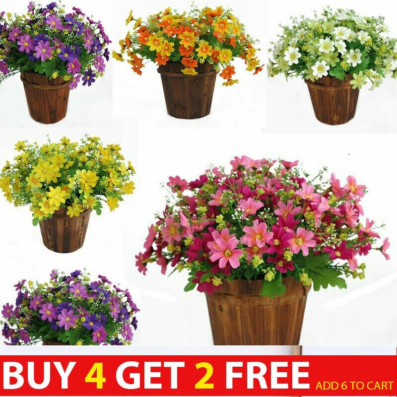 28 Heads Silk Artificial Fake Flowers  Daisy Bunch Bouquet Home Wedding Decor