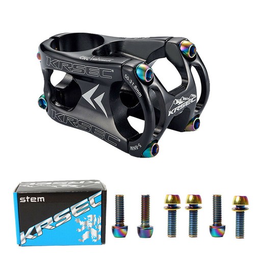 KRSEC 31.8mm Handlebar Stem 50mm AL MTB Road Bike 1-1/8" Threadless Short Stems