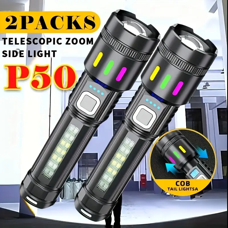 Tactical Flashlight Most Powerful 99000000lm Led Military Torch Usb Rechargeable