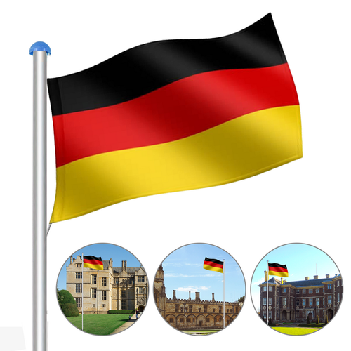 Fahnenmast Aluminium Fahnenmast 6,5m Flaggenmast Deutschland Fahne Flagge Alu