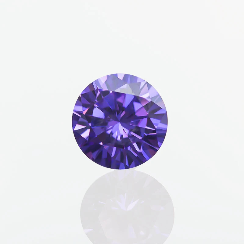 5A Various Color Loose Cubic Zirconia Stone Round Synthetic Gems For Jewelry