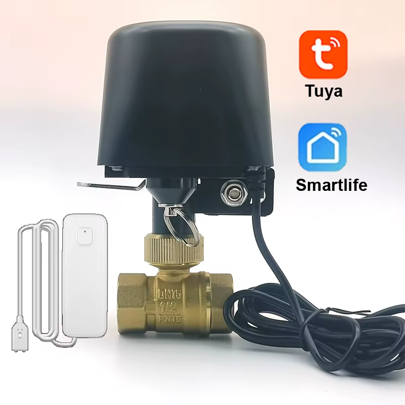 Tuya Smart WiFi Water Vavle Zigbee Water Stop Check Valve Water Leak Sensor Wire
