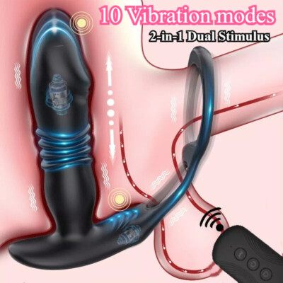 Remote Powerful Flapping Prostate Massager Dual Motor Male Waterproof Vibrator