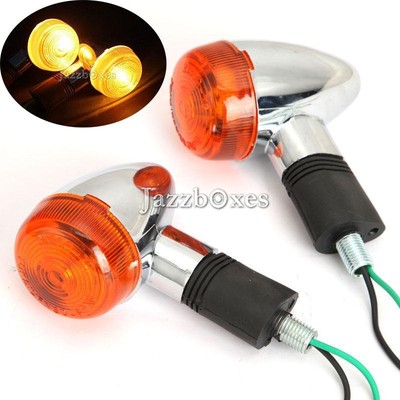 4X Amber Bullet Turn Signal Lights For Yamaha VStar 650 XVS650 Custom Classic