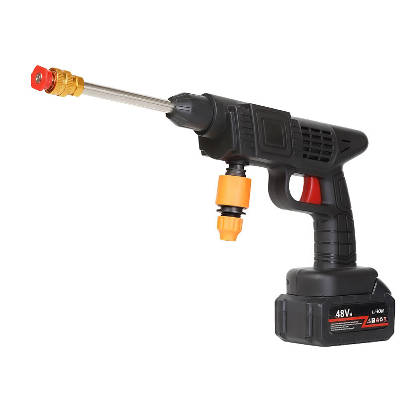 Electric Cordless High Power Pressure Car Washer Water Spray Gun with 2 Battery