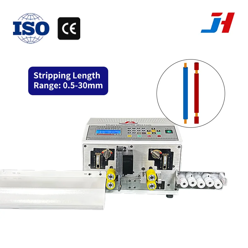 JH-320 Fully Automatic Computer Two Electric Wires Cutting Cutter Double Cable C