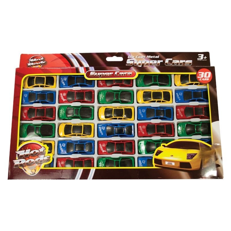 30 x Pack Toy Die-Cast Vehicle Sports Cars Car Set Childrens Kids Push-Along