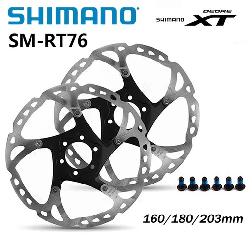 Shimano Deore XT RT76 Disc Brakes Rotors 160 180 203mm Bike Caliper 6 Bolt Rotor