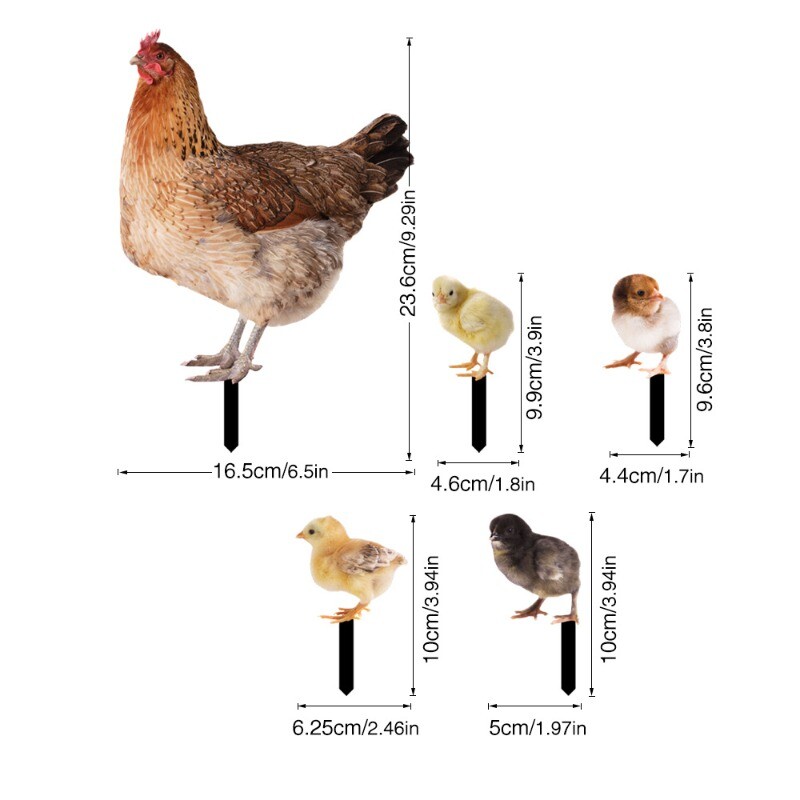 1-set-3d-hen-chick-shape-decorative-props-statues-garden-yard-art-ornaments-diy