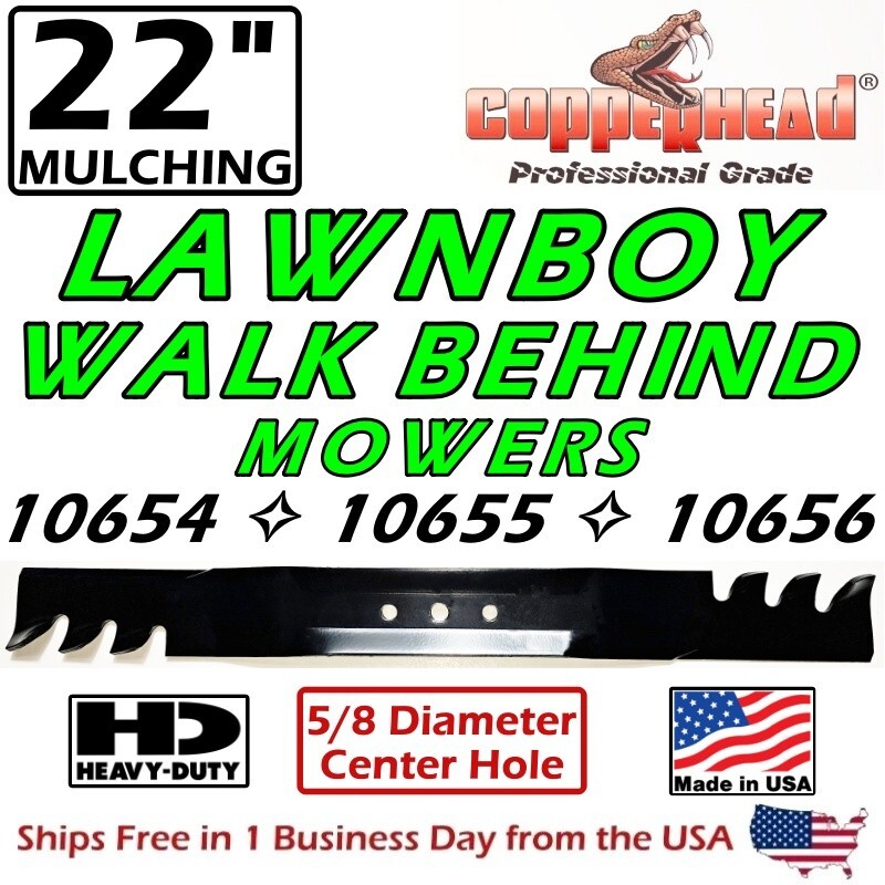 COPPERHEAD 22" HD LAWNBOY Mulching "GATOR" Blade 10654 10655 10656 - MADE IN USA