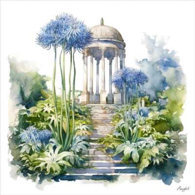 Temple Accent & Decor Tile Roozbeh Bahramali Backsplash Garden Art OB-ROZ649AT