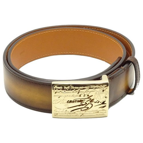 Berluti Belt in Venezia Leather with Calligraphy very good