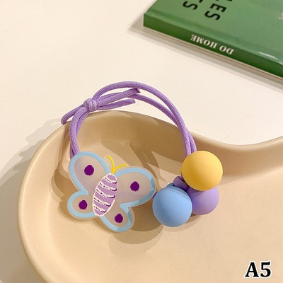 Summer Fresh Cartoon Color Graffiti Hair Ring Japanese Cute Sweet Children Ti CB