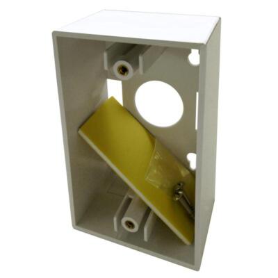 Surface Mount Box Single Gang White