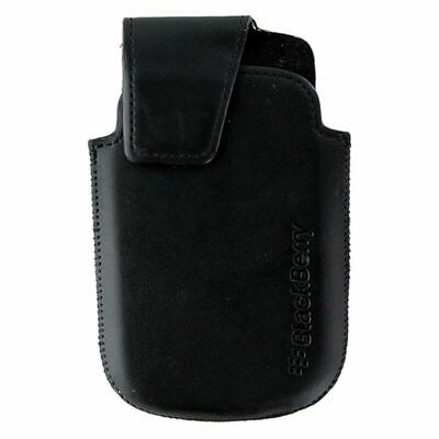 BlackBerry Leather Pouch w/ Clip for BlackBerry Bold 9900 / 9930 - Black New