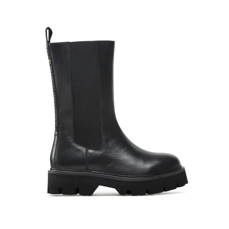 

Booties Beatles Combat Boots Woman Blauer Elsie Leather Amphibious Black, Черный