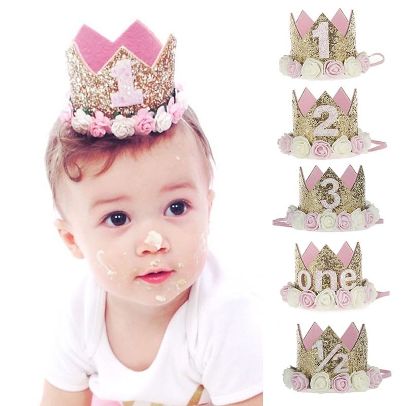 Details About Kids Girl Baby Toddler Flower Crown Headband Hair Band Headwear Birthday Party L