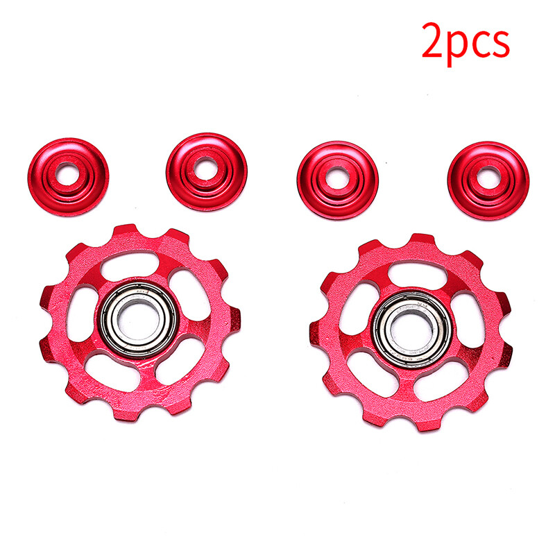 2pcs 11T Aluminum Alloy Bike Jockey Wheel Rear Derailleur Pulleys Bicycle Parts-