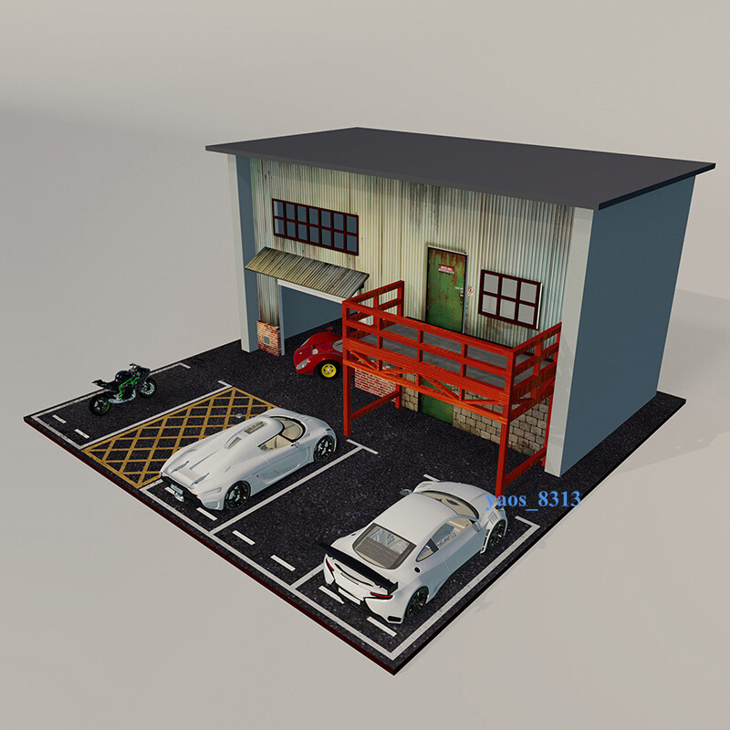 ★ Diorama Garage Plate　　　　　　　　　　　　　　【数限】 BK 6469 Repair Garage for Building Kits by Innovative Hobby Supply