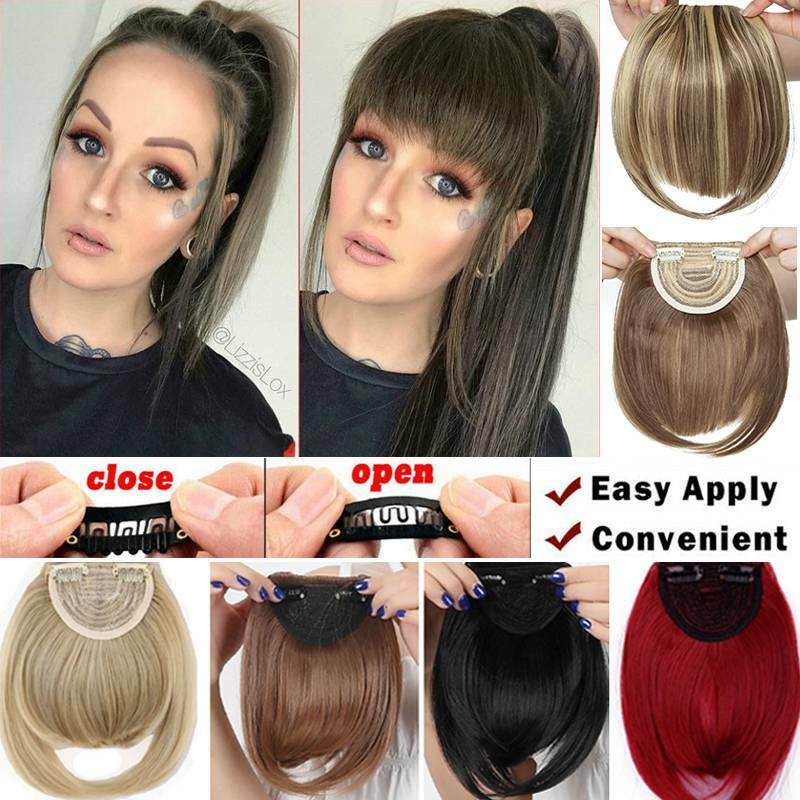 As Real Clip In Fringe Hair Bangs Bang Front Hairpiece For Human