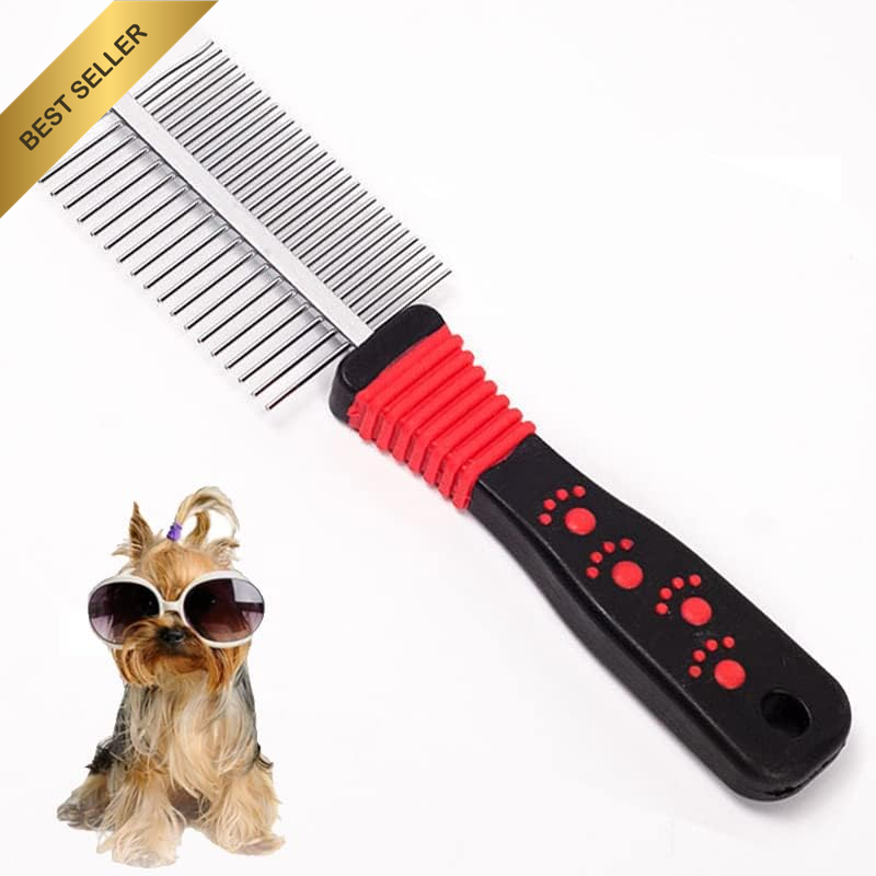 Dog Cat Comb, Dog Grooming Comb,Pet Cat Dog Grooming Brush Comb Trimmer Tool Dou