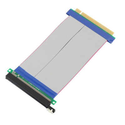 PCI-Express PCI-E 16X to 16X Riser Card Ribbon Extender Extension Relocate Cable