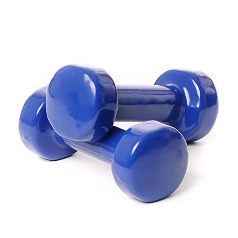 Coppia Di Manubri In Vinile Da 3Kg Ognuno Manubri Pesi Palestra Fitness dfh