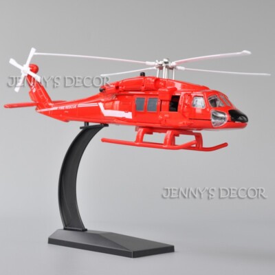 1:72 Scale Diecast Aircraft Model Toy UH-60 Utility Helicopter Rescue Black Hawk