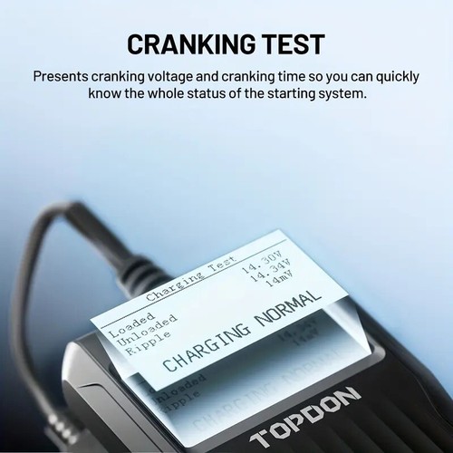 TOPDON BT30 12V Auto Car Battery Alternator Load Tester NEW - FREE USA SHIPPING