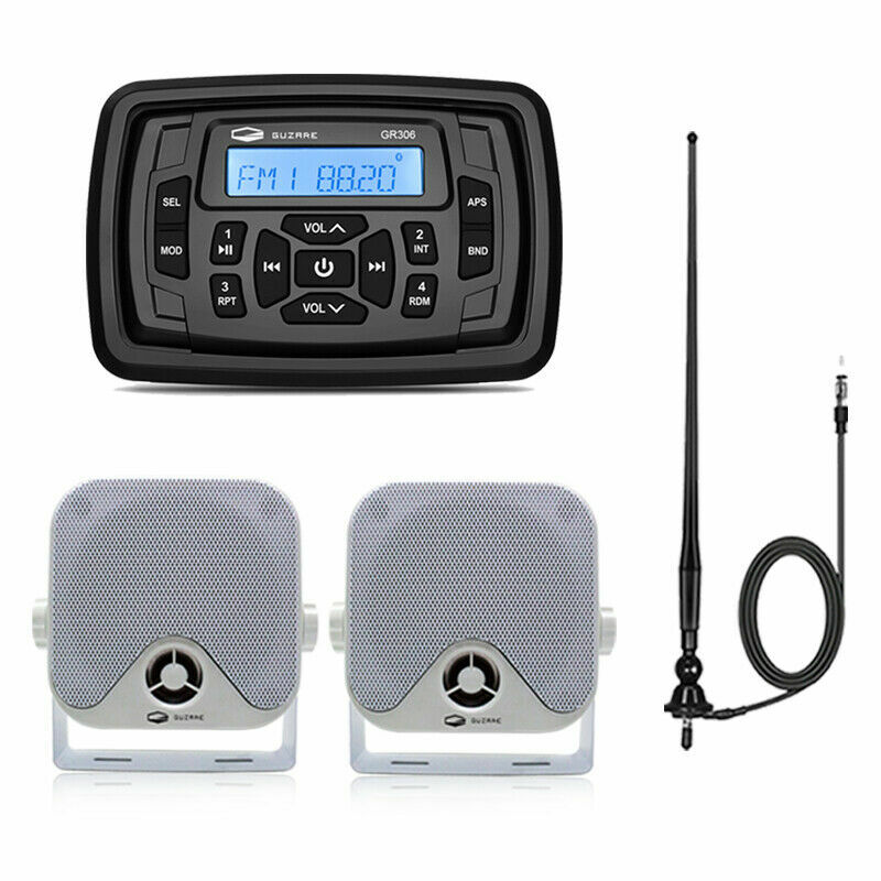 Marine Stereo Sound System Receiver Waterproof IP66 FM AM Radio for ATV UTV