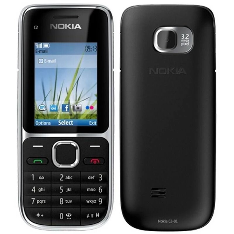 100% Original Nokia C2-01 3.2MP FM MP3 Bar Bluetooth Unlocke
