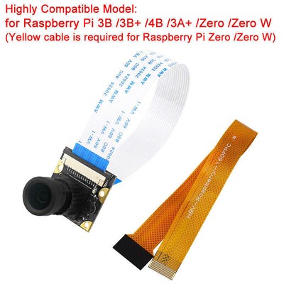5MP 1080P Angle 77° Camera for Raspberry Pi 4 Model B 4B 3B+ 3B 3A+ Zero Zero W